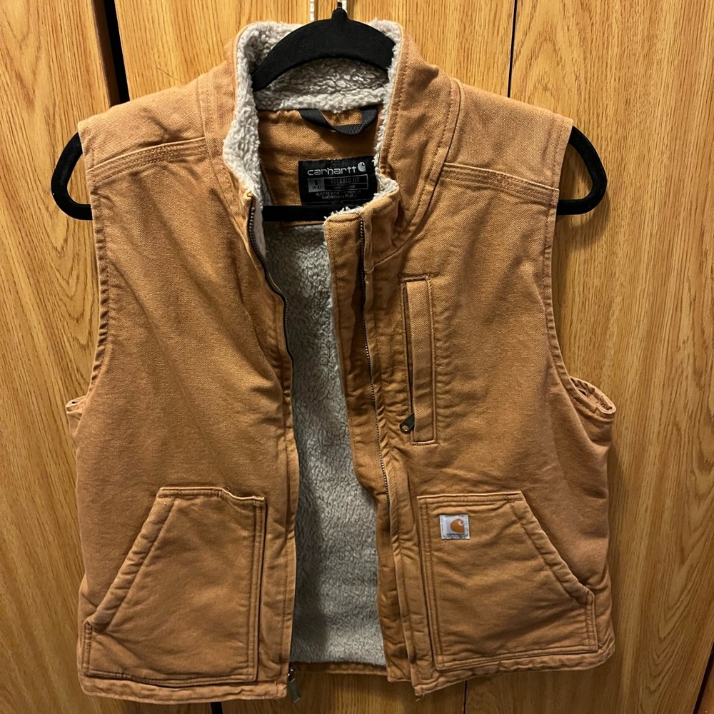 Carhartt Brown Sherpa-Lined Vest